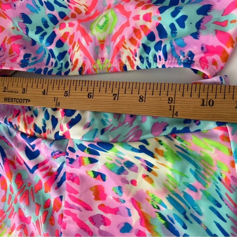 NEWMomentumBrands Girl 9/10 2-pc Swim Suit Watercolor Splash Print ElasticWaist
